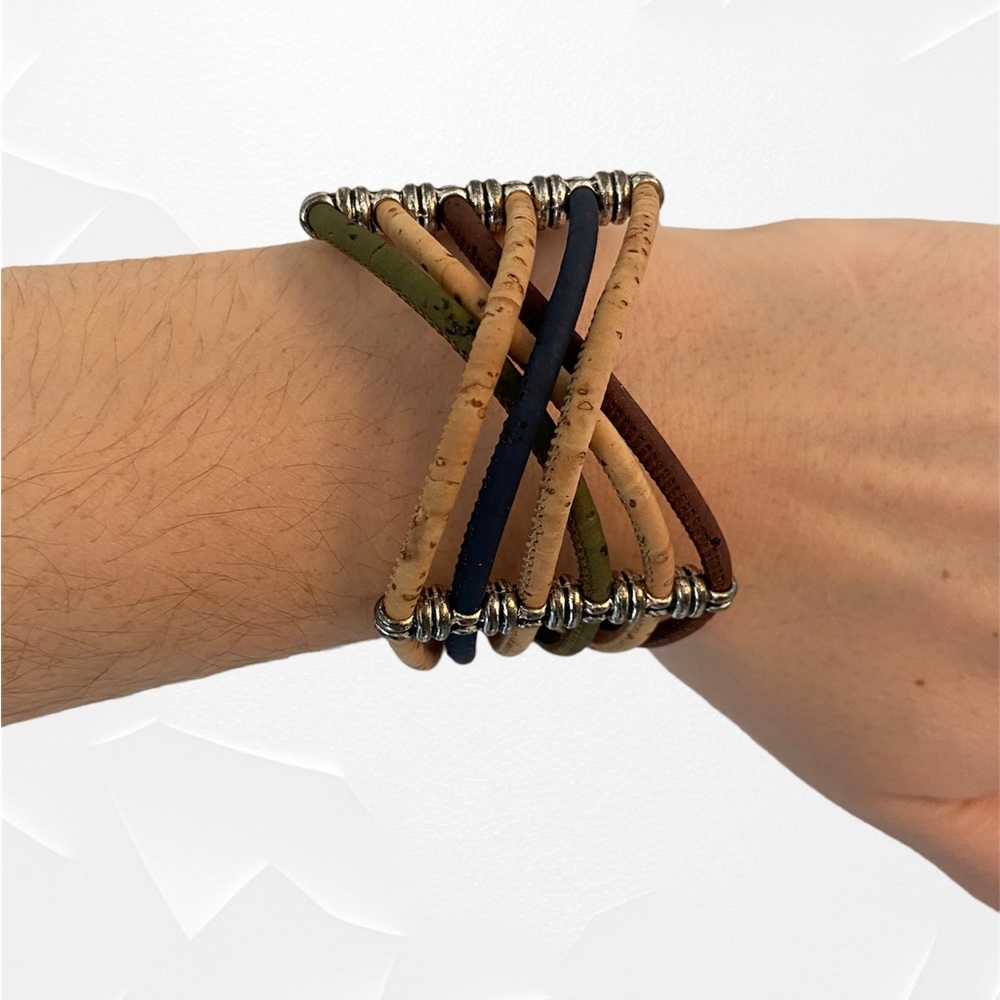 Multicolor Leather Wrap Bracelet